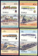 1984-Tuvalu (MNH=**) S.8v."Locomotive 1 S." - Tuvalu