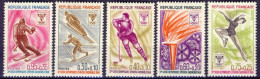 1968-Francia (MNH=**) S.5v."Olimpiade Grenoble" - Ongebruikt