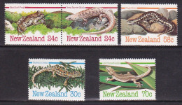 1984-Nuova Zelanda (MNH=**) S.5v."Animali In Via D'estinzione" - Andere & Zonder Classificatie
