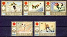 1972-Ciad (MNH=**) S.5v."Olimpiadi Sapporo" - Chad (1960-...)