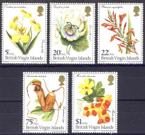1981-Isole Vergini (MNH=**)s.5v."Flowers" - Iles Vièrges Britanniques