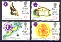 1982-Isole Vergini (MNH=**)s.4v."10th Anniv. Of Lions Club Of Tortola" - Iles Vièrges Britanniques
