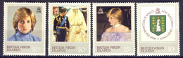 1982-Isole Vergini (MNH=**)s.4v."Princess Diana" - Britse Maagdeneilanden