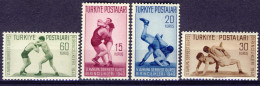 1949-Turchia (MNH=**) S.4v."sport Wrestling" - Otros & Sin Clasificación