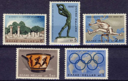 1967-Grecia (MNH=**) S.5v."Olympic Games Day" - Autres & Non Classés