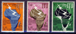 1963-Somalia (MNH=**) S.3v."ITU Unione Internazionale Delle Telecomunicazioni" - Somalia (1960-...)