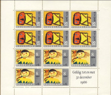 1966-Olanda (MNH=**) Foglietto 11v."Pro Infanzia Disegni Infantili"cat.Unificato - Unused Stamps
