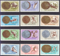 1964-Ungheria (MNH=**) S.12v." Olimpiadi Di Tokyo Medaglie Conquistate Dagli Atl - Sonstige & Ohne Zuordnung