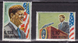 1964-San Marino (MNH=**) S.2v."J.F. Kennedy"1 - Neufs