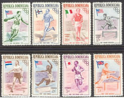 1957-Dominicana (MNH=**) S.8v." Olimpiadi Di Melbourne" - Dominican Republic