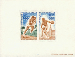 1972-Alto Volta (MNH=**) Foglietto S.2v." Olimpiadi Di Monaco"cat.Yvert 2013 Eur - Haute-Volta (1958-1984)