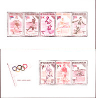 1957-Dominicana (MNH=**) 2 Foglietti S.8v." Olimpiadi Di Melbourne" - Repubblica Domenicana