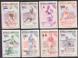 1956-Dominicana (MNH=**) S.8v.non Dentellati "Olimpiadi Di Melbourne" - Dominicaanse Republiek