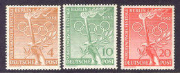 1952-Germania (MNH=**) S.3v." Olimpiadi Di Helsinki" - Neufs