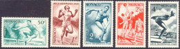 1948-Monaco (MNH=**) S.5v." Olimpiadi Di Londra" - Other & Unclassified