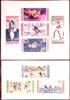 1956-Dominicana (MNH=**) 2 Foglietti Non Dentellati 8 Valori "Olimpiadi Di Melbo - Repubblica Domenicana