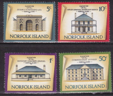 1973-Norfolk (MNH=**) S.4v."Edifici Storici I S." - Isola Norfolk