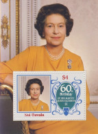 1986-Nui Tuvalu (MNH=**)foglietto 4d.anniversario Elisabetta II - Tuvalu