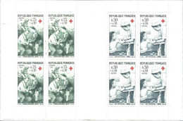 1966-Francia (MNH=**) Libretto Quattro Serie Otto Valori "Pro Croce Rossa Inferm - Unused Stamps