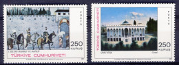 1971-Turchia (MNH=**) Serie Due Valori Dipinti - Sonstige & Ohne Zuordnung