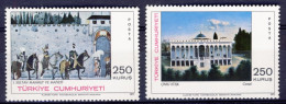 1971-Turchia (MNH=**) Serie Due Valori Dipinti - Otros & Sin Clasificación