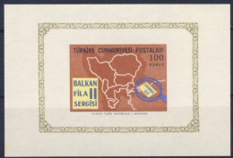 1966-Turchia (MNH=**) Foglietto 1 Valore L'esposizione Filatelica - Sonstige & Ohne Zuordnung