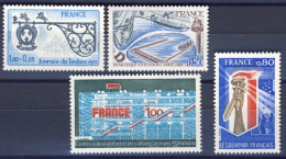 1977-Francia (MNH=**) 4 Serie 4 Valori Giornata Del Francobollo,associazione Ric - Nuevos