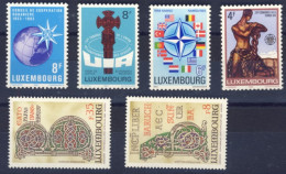 1983-Lussemburgo (MNH=**) 2 Serie 6 Valori Nato, Congresso Magistrati, Collabora - Altri & Non Classificati
