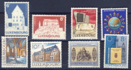 1980/82-Lussemburgo (MNH=**) 8 Valori Monumenti Da Proteggere, Anniversario Movi - Otros & Sin Clasificación