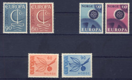 1965/7-Norvegia (MNH=**) 3 Serie 6 Valori Europa - Andere & Zonder Classificatie