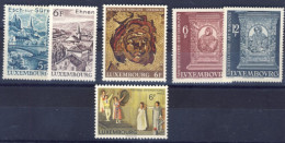 1977-Lussemburgo (MNH=**) 4 Serie 6 Valori Vedute, Mosaico, Festival Internazion - Autres & Non Classés