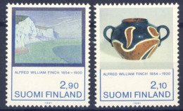 1991-Finlandia (MNH=**) Serie 2 Valori Opere Dell'artista Belga Alfred Finch - Otros & Sin Clasificación