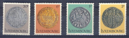 1980-Lussemburgo (MNH=**) Serie 4 Valori Monete Medioevali - Otros & Sin Clasificación