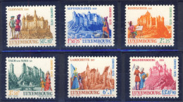 1970-Lussemburgo (MNH=**) Serie 6 Valori Abitazioni Feudali,caritas - Other & Unclassified
