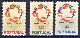 1967-Portogallo (MNH=**) Serie 3 Valori Associazione Europea Di Libero Scambio E - Andere & Zonder Classificatie