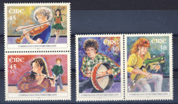 2001-Irlanda (MNH=**) Serie 4 Valori Musica Celtica - Unused Stamps