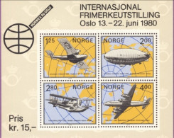 1979-Norvegia (MNH=**) Foglietto 4 Valori Esposizione Filatelica Internazionale  - Andere & Zonder Classificatie