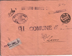 1944-Posta Da Campo/n.757 C.2 (30.3) E Lineare In Gomma Viola Su Raccomandata Di - Marcofilie