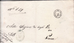1869-S.PIETRO INCARIANO Annullo Lombardo Veneto (12.11) Su Piego - Marcophilia