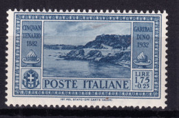 1932 GARIBALDI Lire 1,75 Nuovo Traccia Linguella - Neufs