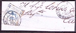 1863-BORGOMANERO C.2 Con Rosetta Su Frammento Affrancato Litografato C.15 (margi - Poststempel