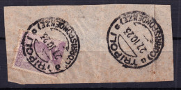 1923 (F=on Piece) TRIPOLI/Corrispondenze) C.2 27.10) Su Frammento Affrancato Reg - Marcophilie