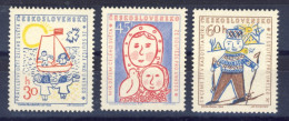 1958-Cecoslovacchia (MNH=**) Serie 3 Valori Unesco - Other & Unclassified