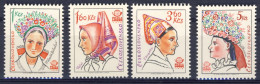 1977-Cecoslovacchia (MNH=**) Serie 4 Valori Copricapi Femminili - Autres & Non Classés