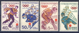 1972-Cecoslovacchia (MNH=**) Serie 4 Valori Olimpiadi Sapporo - Sonstige & Ohne Zuordnung