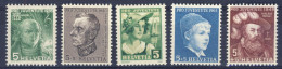 1935/63-Svizzera (MNH=**) 5 Valori - Other & Unclassified