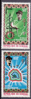 1971-Senegal (MNH=**) S.2v."Decolonizzazione,gen.de Gaulle"catalogo Yvert Euro 6 - Senegal (1960-...)