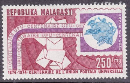 1974-Madagascar (MNH=**) Posta Aerea S.1v."anniversario Dell'UPU" - Madagascar (1960-...)
