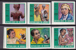 1970-Guinea (MNH=**) S.6v.non Dentellati "Lotta Al Vaiolo Ed Alla Rosolia" - Guinea (1958-...)