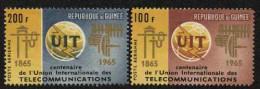 1965-Guinea (MNH=**) Posta Aerea S.2v."anniversario Unione Internazionale Teleco - Guinee (1958-...)